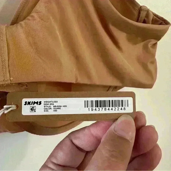 NWT‎ Skims Weightless Demi Bra 46D Ochre Underwire Lightweight Breathable - Picture 4 of 9